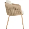 HARTMAN Shades of Colour Sevilla Diningsessel, cappuccino/beige, Polyester/Rope-Geflecht, 63 x 57 x 75 cm, inkl. Polster