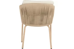 HARTMAN Shades of Colour Sevilla Diningsessel, cappuccino/beige, Polyester/Rope-Geflecht, 63 x 57 x 75 cm, inkl. Polster