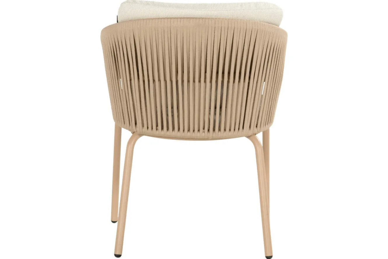 HARTMAN Shades of Colour Sevilla Diningsessel, cappuccino/beige, Polyester/Rope-Geflecht, 63 x 57 x 75 cm, inkl. Polster