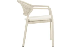 HARTMAN Shades of Colour Taragona Gartensessel, sand/beige, Alu/Polyester/Rope-Geflecht, 58 x 62 x 79 cm, stapelbar