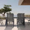 HARTMAN Sondermodell Xanadu / Alice Comfort Garten-Essgruppe, xerix/anthrazit, Alu/Glaskeramik, 6 Klappstühle, 220/280x100cm