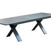 HARTMAN Sondermodell Xanadu / Aruba Set, xerix/anthrazit, Alu/Glaskeramik, 6 Stapelsessel, 220/280x100cm