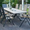 HARTMAN Sondermodell Xanadu / Aruba Garten-Essgruppe, xerix/anthrazit, Alu/Glaskeramik, 10 Klappstühle, 220/280x100cm