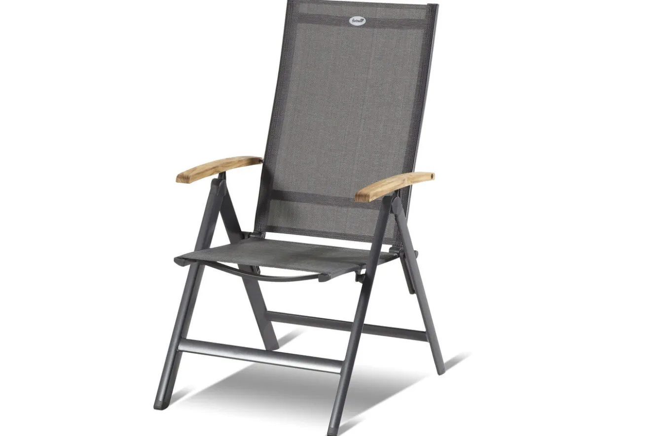 HARTMAN Sondermodell Xanadu / Aruba Garten-Essgruppe, xerix/anthrazit, Alu/Glaskeramik, 8 Klappstühle, 220/280x100cm