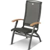 HARTMAN Sondermodell Xanadu / Da Vinci Garten-Essgruppe, xerix/anthrazit, Alu/Glaskeramik, 10 Klappstühle, 220/280x100cm