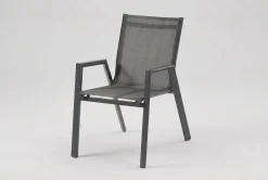 HARTMAN Sondermodell Xanadu / Aruba Garten-Essgruppe, xerix/anthrazit, Alu/Glaskeramik, 6 Stapelsessel, 220/280x100cm