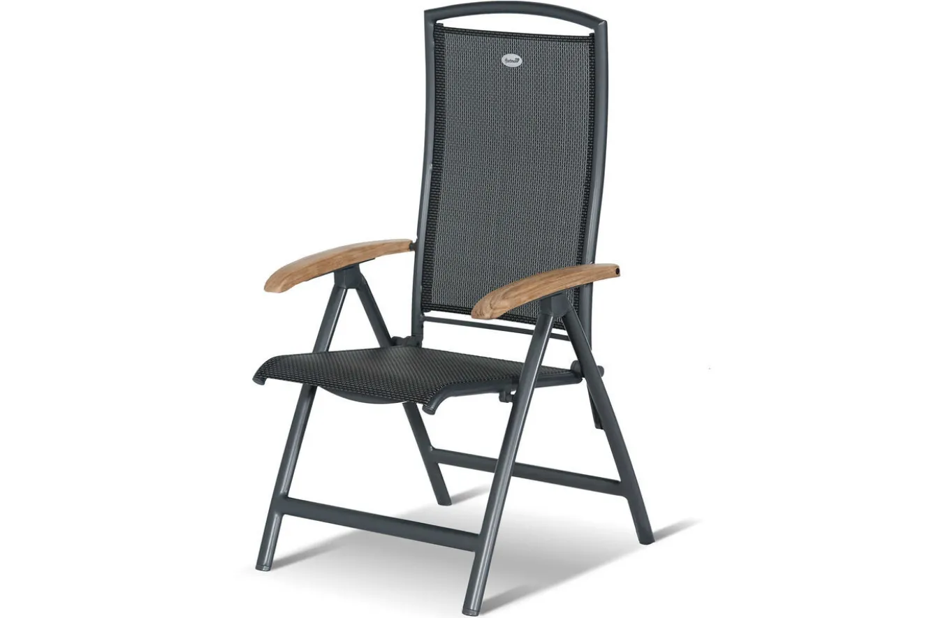HARTMAN Sondermodell Xanadu / Raffaelo Garten-Essgruppe, xerix/anthrazit, Alu/Glaskeramik, 8 Stapelsessel, 2 Klappstühle, 220/280x100cm