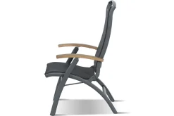 HARTMAN Sondermodell Xanadu / Da Vinci Garten-Essgruppe, xerix/anthrazit, Alu/Glaskeramik, 8 Klappstühle, 220/280x100cm