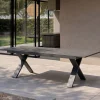HARTMAN Sondermodell Xanadu / Aruba Garten-Essgruppe, xerix/anthrazit, Alu/Glaskeramik, 6 Klappstühle, 220/280x100cm