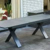 HARTMAN Sondermodell Xanadu / Aruba Garten-Essgruppe, xerix/anthrazit, Alu/Glaskeramik, 2 Stapelsessel, 8 Klappstühle, 220/280x100cm