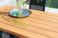 HARTMAN Sondermodell Yasmani/Alice Comfort Garten-Essgruppe, xerix, Alu/Teakholz, 240x100cm, 6 Klappstühle