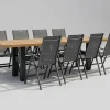 HARTMAN Sondermodell Yasmani/Alice Comfort Garten-Essgruppe, xerix, Alu/Teakholz, 240x100cm, 8 Klappstühle