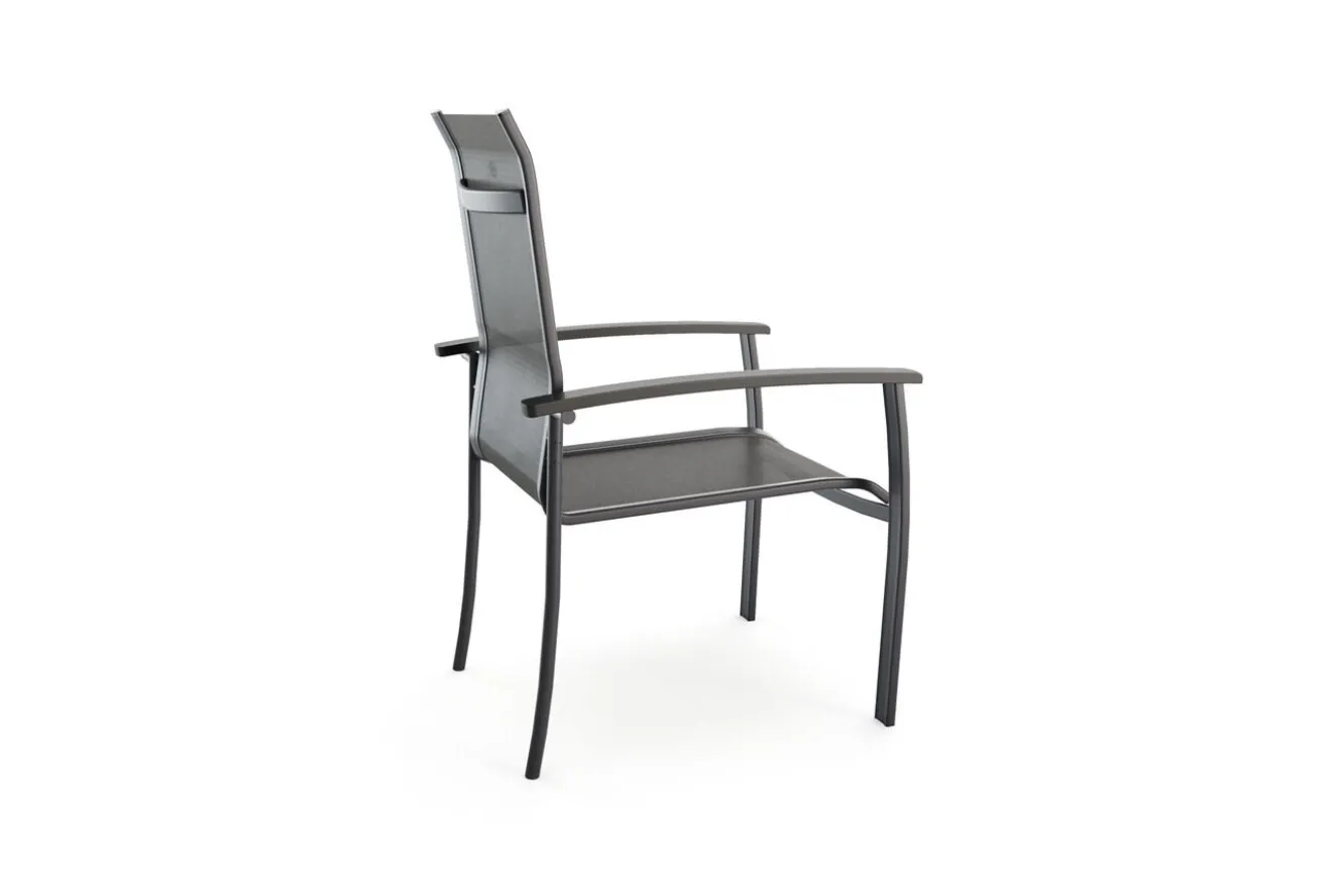HARTMAN Tanger/Alice Comfort Garten-Essgruppe, xerix/grey wood, Aluminium/Keramik, 228x105cm, 6 Stapelsessel