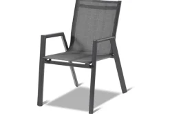 HARTMAN Tanger/Aruba Garten-Essgruppe, xerix/grey wood, Aluminium/Keramik, 168x105cm, 4 Stapelsessel