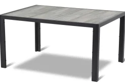HARTMAN Tanger/Aruba Garten-Essgruppe, xerix/grey wood, Aluminium/Keramik, 168x105cm, 4 Stapelsessel
