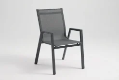 HARTMAN Tanger/Aruba Garten-Essgruppe, xerix/grey wood, Aluminium/Keramik, 228x105cm, 6 Stapelsessel