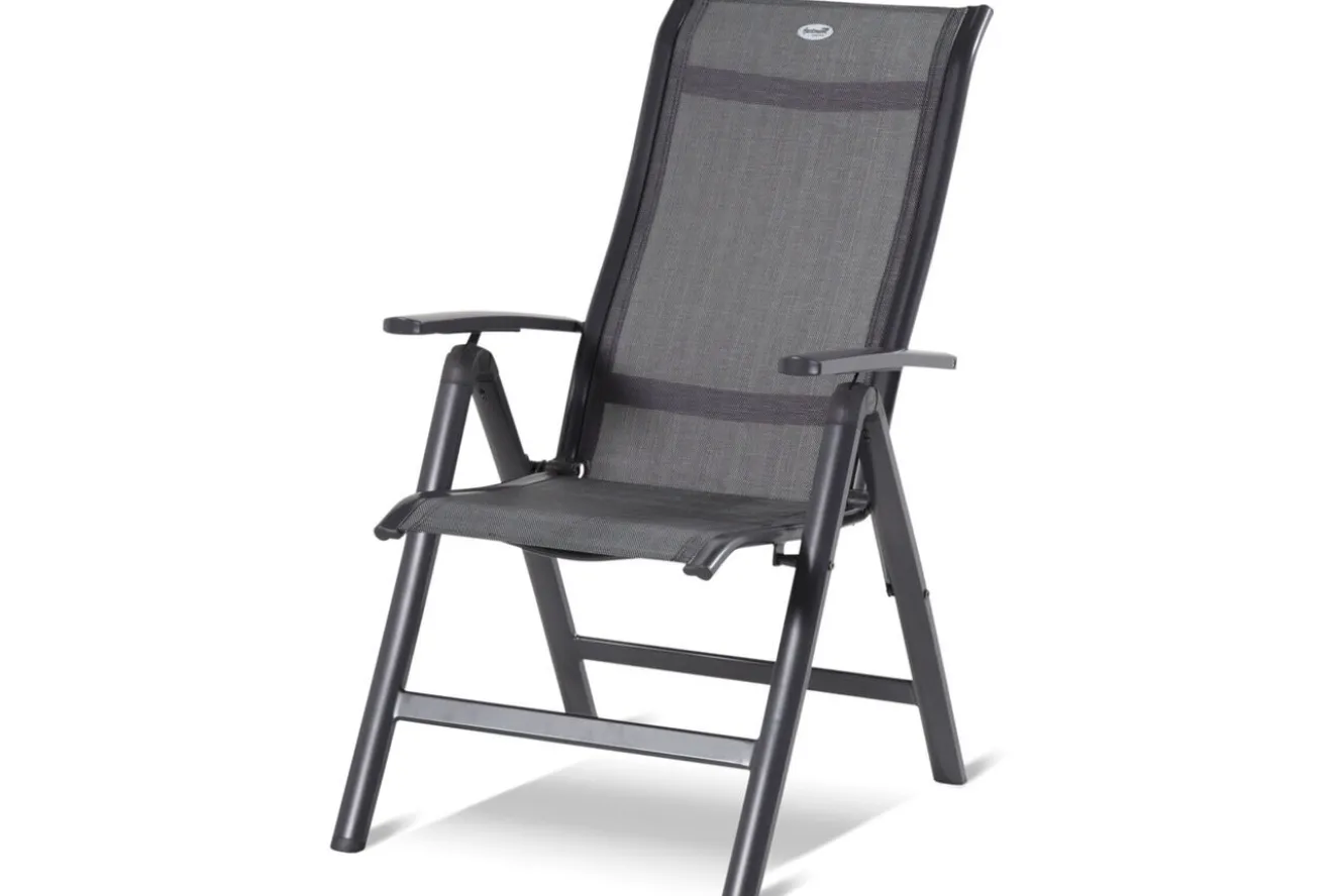 HARTMAN Xanadu / Alice Comfort Garten-Essgruppe, xerix/anthrazit, Alu/Teakholz, 8 Klappstühle, 220x100cm