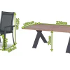 HARTMAN Xanadu / Alice Comfort Garten-Essgruppe, xerix/anthrazit, Alu/Teakholz, 6 Stapelsessel, 220x100cm