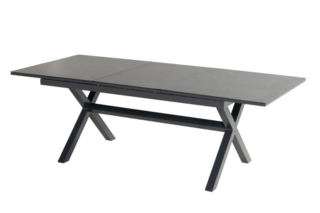 HARTMAN Xanadu / Alice Garten-Essgruppe, xerix, Alu/Textilene/Glaskeramik, 6 Klappstühle, 160/220x100cm