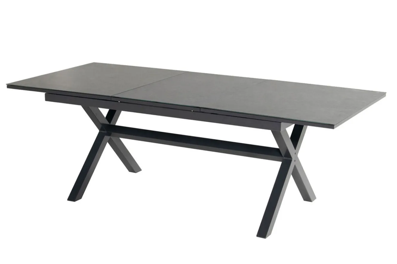 HARTMAN Xanadu / Alice Garten-Essgruppe, xerix, Alu/Textilene/Glaskeramik, 8 Klappstühle, 160/220x100cm