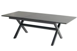 HARTMAN Xanadu / Alice Garten-Essgruppe, xerix, Alu/Textilene/Glaskeramik, 4 Stapelsessel, 2 Klappstühle, 160/220x100cm