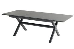 HARTMAN Xanadu / Alice Garten-Essgruppe, xerix, Alu/Textilene/Glaskeramik, 6 Stapelsessel, 2 Klappstühle, 160/220x100cm