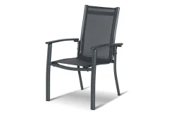 HARTMAN Xanadu / Alice Garten-Essgruppe, xerix, Alu/Textilene/Glaskeramik, 6 Stapelsessel, 2 Klappstühle, 160/220x100cm