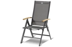 HARTMAN Xanadu / Aruba Garten-Essgruppe, xerix/natur, Alu/Teak/Glaskeramik, 6 Dining Sessel, 2 Klappstühle, 160/220x100cm, Teak Armlehnen