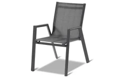 HARTMAN Xanadu / Aruba Garten-Essgruppe, xerix, Alu/Textilene/Glaskeramik, 6 Stapelsessel, 160/220x100cm