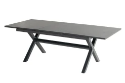 HARTMAN Xanadu / Aruba Garten-Essgruppe, xerix, Alu/Textilene/Glaskeramik, 4 Stapelsessel, 160/220x100cm