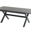 HARTMAN Xanadu / Aruba Garten-Essgruppe, xerix/natur, Alu/Teak/Glaskeramik, 6 Dining Sessel, 160/220x100cm, Teak Armlehnen