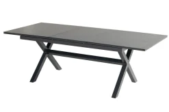 HARTMAN Xanadu / Aruba Garten-Essgruppe, xerix/natur, Alu/Teak/Glaskeramik, 6 Dining Sessel, 160/220x100cm, Teak Armlehnen