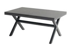 HARTMAN Xanadu Ausziehtisch, xerix, Alu/Glaskeramik, 160/220x100cm, X-Gestell