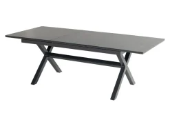HARTMAN Xanadu / Da Vinci Garten-Essgruppe, xerix/natur, Alu/Teakholz/Glaskeramik, 220 x 100 cm, 6 Klappstühle