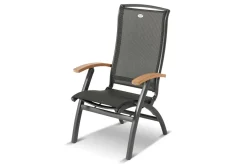 HARTMAN Xanadu / Da Vinci Garten-Essgruppe, xerix/natur, Alu/Teakholz/Glaskeramik, 220 x 100 cm, 6 Klappstühle