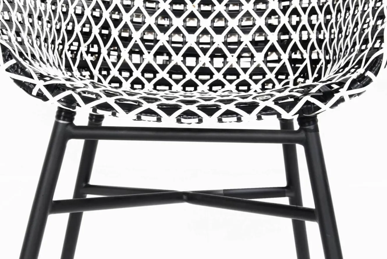 HARTMAN Xanadu Garten-Essgruppe, schwarz/weiß/grau, Aluminium/Kunststoff/Glaskeramik, 220/280 x 100 cm Tisch, ausziehbar, robust, korrosionsbeständig, UV-beständig, mit Fußkappen, pulverbeschichtet
