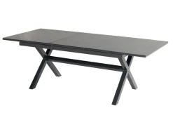 HARTMAN Xanadu / Primo Garten-Essgruppe, xerix, Alu/Textilene/Glaskeramik, 6 Klappstühle, 160/220x100cm, Ausziehfunktion