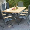 HARTMAN Xanadu / Raffaelo Garten-Essgruppe, xerix/anthrazit, Alu/Teakholz, 8 Klappstühle, 220x100cm