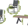 HARTMAN Xanadu / Raffaelo Garten-Essgruppe, xerix/anthrazit, Alu/Teakholz, 6 Stapelsessel, 2 Klappstühle, 220x100cm
