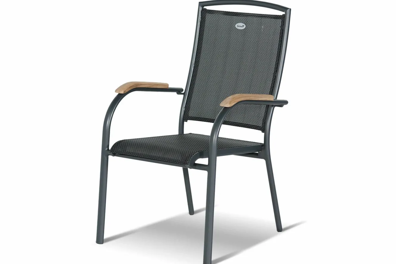 HARTMAN Yasmani/Raffaelo Garten-Essgruppe, xerix, Alu/Teakholz, 240x100cm, 6 Stapel-, 2 Klappstühle