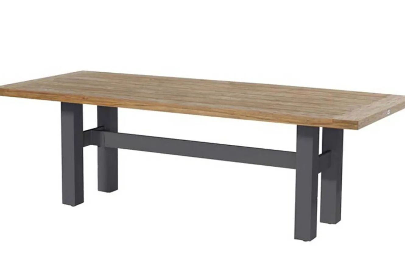 HARTMAN Yasmani/Raffaelo Garten-Essgruppe, xerix, Alu/Teakholz, 240x100cm, 6 Stapel-, 2 Klappstühle