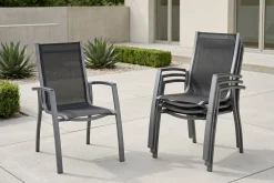Kettler Altura 4er-Set Stapelsessel, anthrazit/anthrazit, 0302102-7100