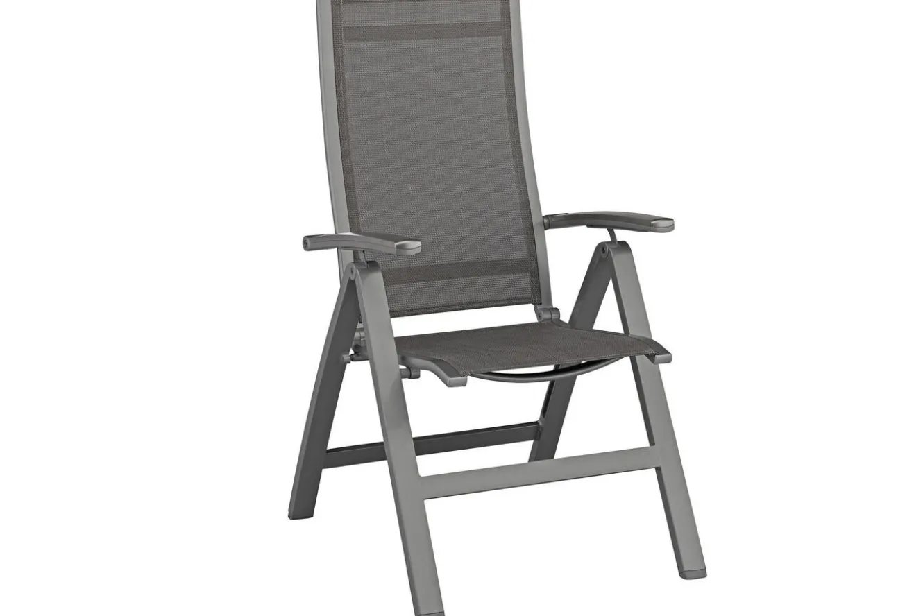 KETTLER Altura Garten-Essgruppe, anthrazit/anthrazit, Alu/Textilene, 180/240x90cm, 6 Klappstühle