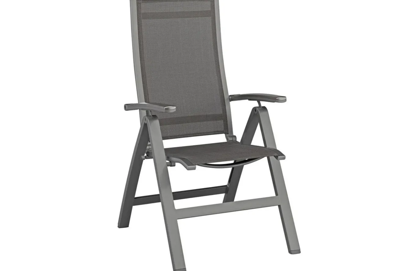 KETTLER Altura Garten-Essgruppe, anthrazit, Alu/Textilene, Tisch 180/240x100cm, 8 Klappstühle