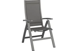 KETTLER Altura Garten-Essgruppe, anthrazit, Alu/Spraystone/Textil, 160 x 95 cm, 4 Klappstühle