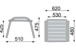 KETTLER Altura Hocker, anthrazit/anthrazit, Alu/Textilene, 0302103-71000