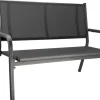 KETTLER BasicPlus 2er-Bank, anthrazit/anthrazit, Alu/Textilene, 140x65cm, 0301211-7000