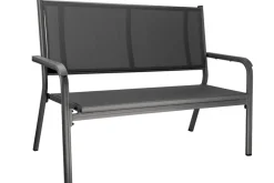 KETTLER BasicPlus 2er-Bank, anthrazit/anthrazit, Alu/Textilene, 140x65cm, 0301211-7000