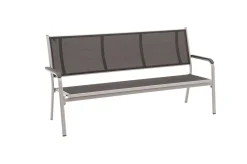 KETTLER BasicPlus3er Bank, silber/anthrazit, Alu/Textilene, 67 x 97 x 191, 0310612-0000