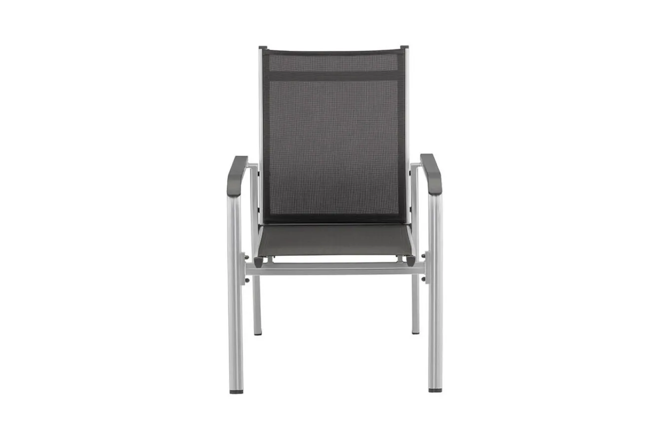 Kettler BasicPlus 4er-Set Stapelsessel, silber/anthrazit, 0301205-0000